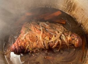 Una foto de Carne al jugo (punta picana)