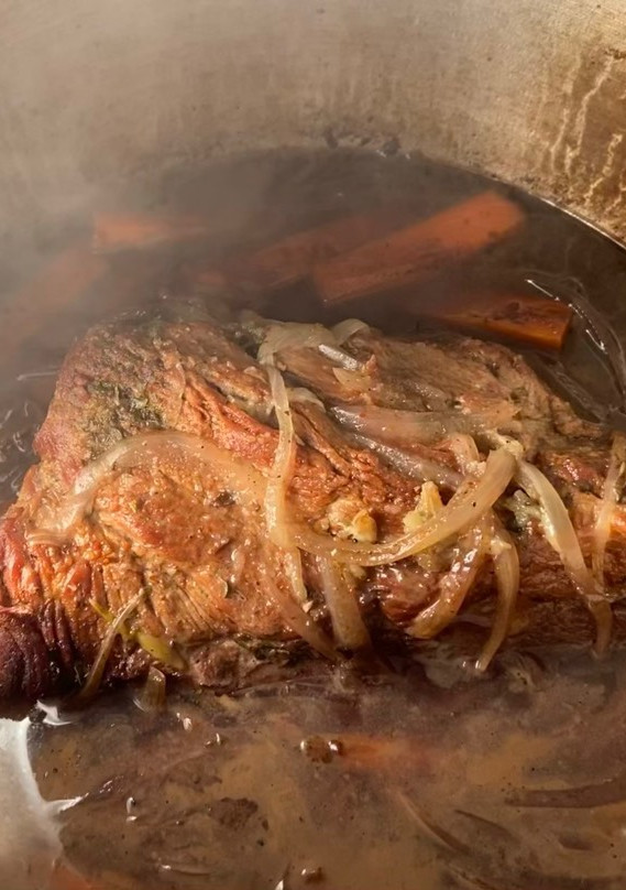 Una foto de Carne al jugo (punta picana)