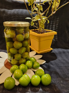 عکسی از دستور ترشی گوجه سبز(نگهداری)