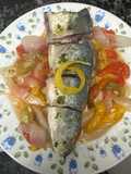 479. Escalivada con caballa marinada (principal pescado)