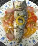 479. Escalivada con caballa marinada (principal pescado)