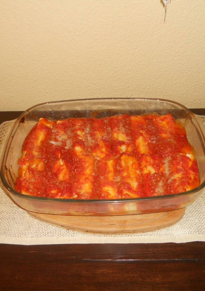 Una foto de Canelones de queso