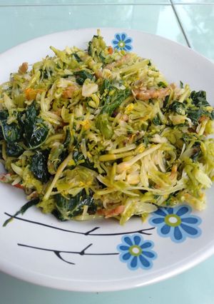 Foto resep Tumis Bunga Pepaya dan Tempe