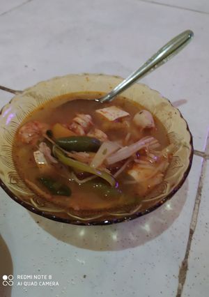 Foto resep Tom yum cumi udang enoki