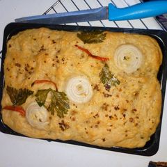 A picture of Focaccia bread recipe.