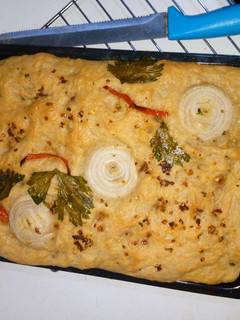 A picture of Focaccia bread recipe.