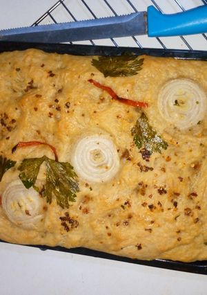 A picture of Focaccia bread recipe.