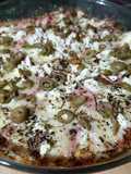 Pizza dietética en licuadora