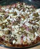 Pizza dietética en licuadora