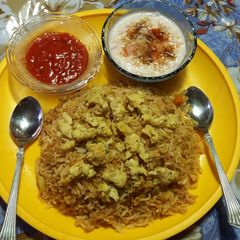 A picture of Egg fried rice.