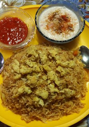 A picture of Egg fried rice.