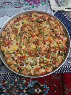 عکسی از دستور پیتزا مخلوط من تو فر
