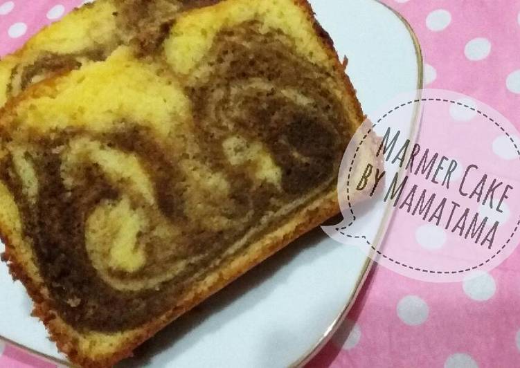 Resep Marmer Cake tanpa SP,BP Anti Gagal