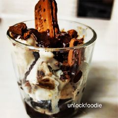 Instant Chocolate, ice- cream trifle A picture of Instant Chocolate, ice- cream trifle.