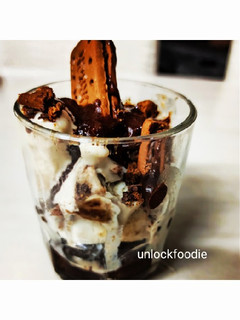 A picture of Instant Chocolate, ice- cream trifle.