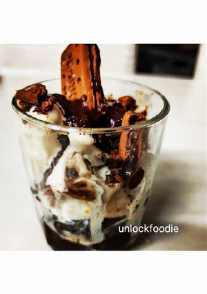 A picture of Instant Chocolate, ice- cream trifle.