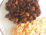 Bistec de cerdo en chile pasilla