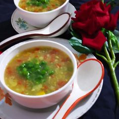 A picture of Vegetarian Corn Soup.