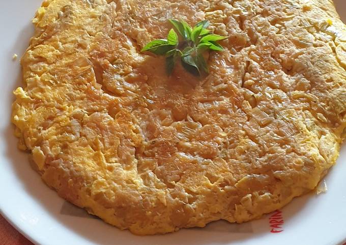 Ricetta di Premiato Frittata di porri al profumo di basilico