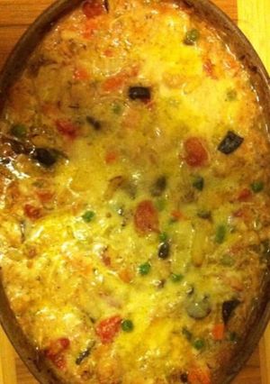 Une photo de Gratin de colin meli melo de légumes