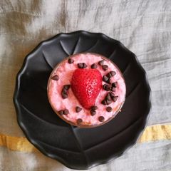 A picture of 🍓Strawberry pudding 🍓.