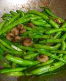 Đậu que xào tép