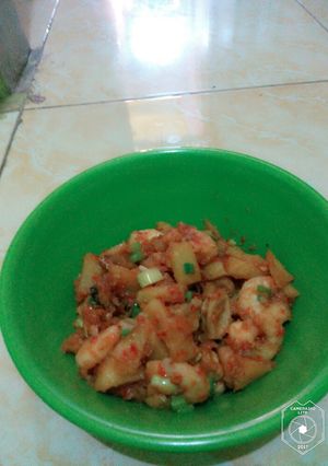 Foto resep Balado udang & kentang