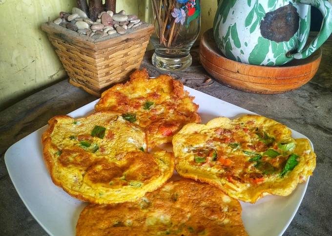 Wajib coba! Bagaimana cara bikin Telur dadar kornet  sedap