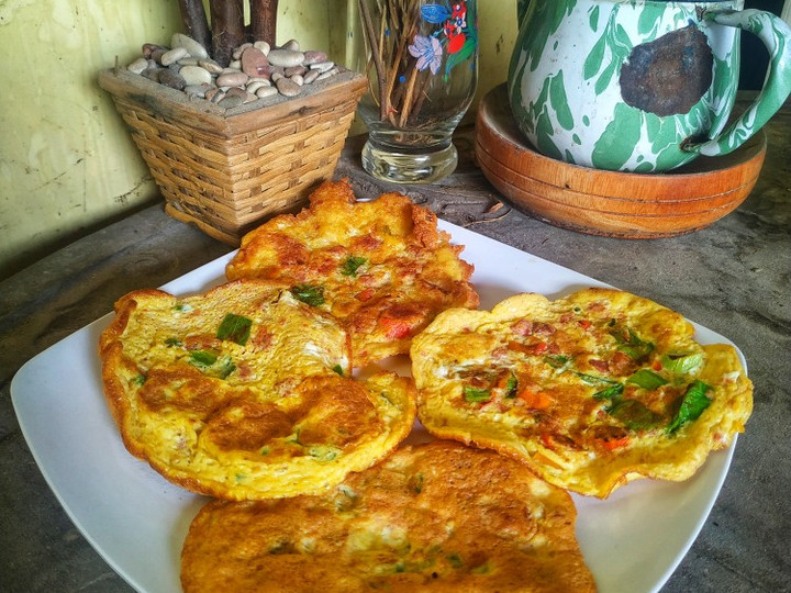 Wajib coba! Bagaimana cara bikin Telur dadar kornet  sedap