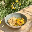Pollo al curry fit con bulgur