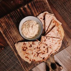 Rosemary and olive oil flatbread A picture of Rosemary and olive oil flatbread.