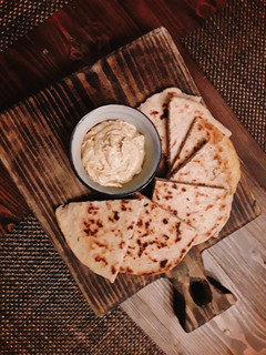A picture of Rosemary and olive oil flatbread.