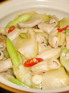 榨菜辣炒豬腸 的食譜成品照片