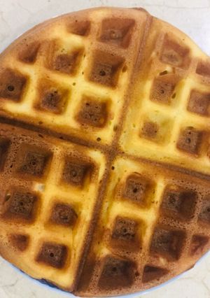 Hình của món Vào bếp cùng con: Bánh tổ ong kiểu Bỉ (belgian waffle).