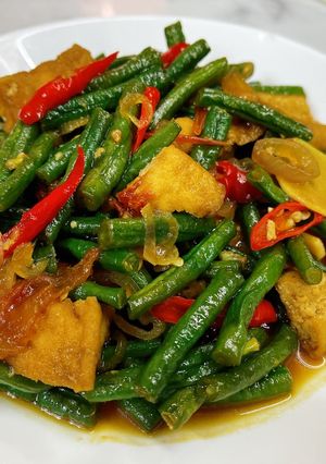 Foto resep Tumis kacang panjang tahu