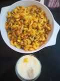 Macaroni with mango shake