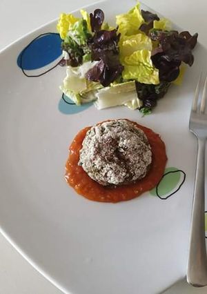Una foto de Albóndiga de cerdo y acelgas