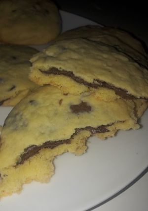 Une photo de Cookies cœur fondant nutella
