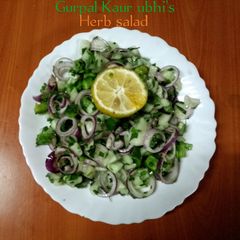A picture of Herb salad 🥗 (Tarragon & chives salad).