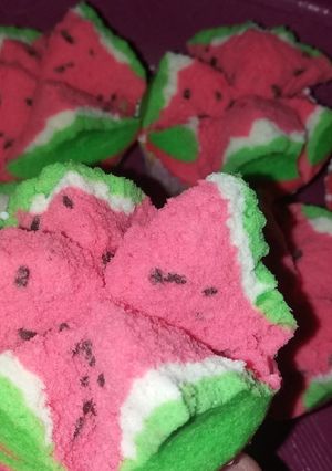 Foto resep Bolu Kukus Semangka