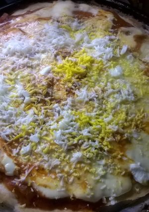 Una foto de Pizza con masa batida
