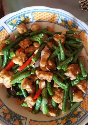 Foto resep Tumis kacang panjang tempe