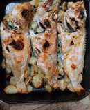 Cabracho al horno con patatas