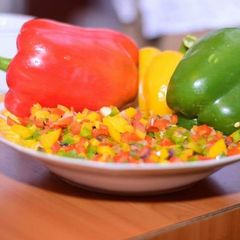 A picture of Sweet pepper prep.