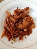 Ikan Asin Goreng Pedas Siram Minyak Goreng