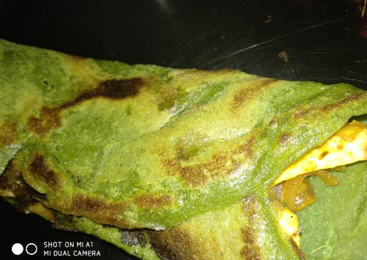Recipe: Yummy Spinach paneer Frankie