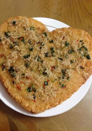 Hình của món Cơm cháy mỡ hành.