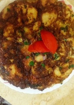 صورة لوصفة طورطية بالبطاطس