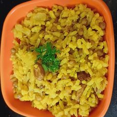 A picture of Masoor bhat (rice) for short break recipe.