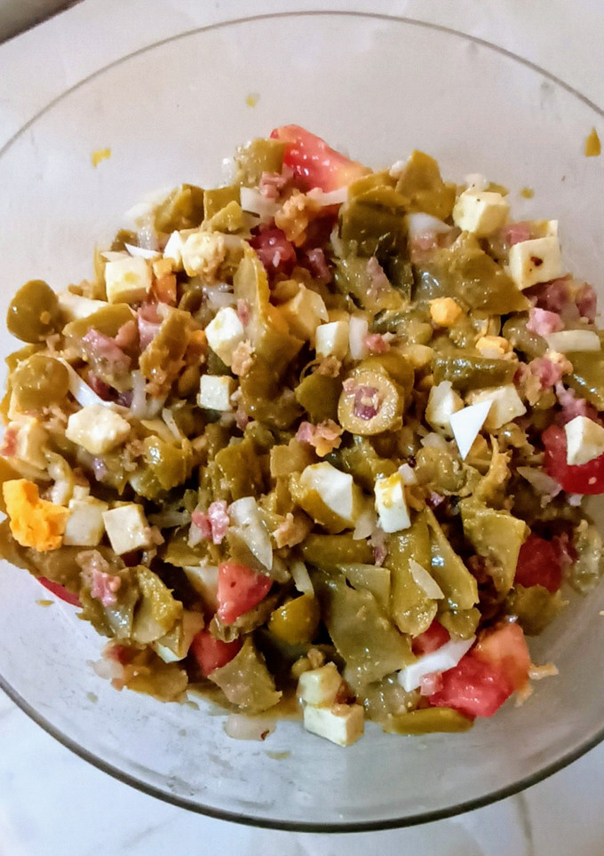 Una foto de Ensalada de judías verdes